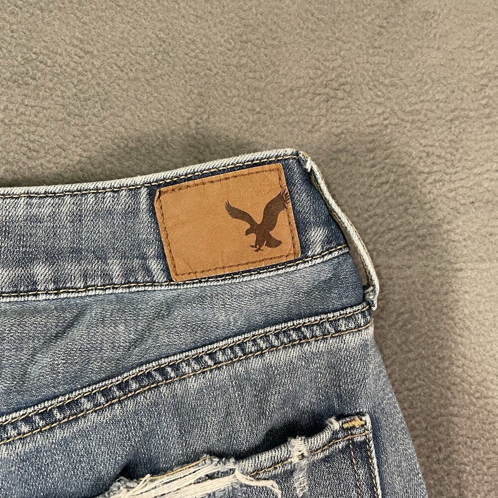 American Eagle Jeans Blue Women’s Size 2 Cotton Tomgirl Distressed Casual - Picture 13 of 13